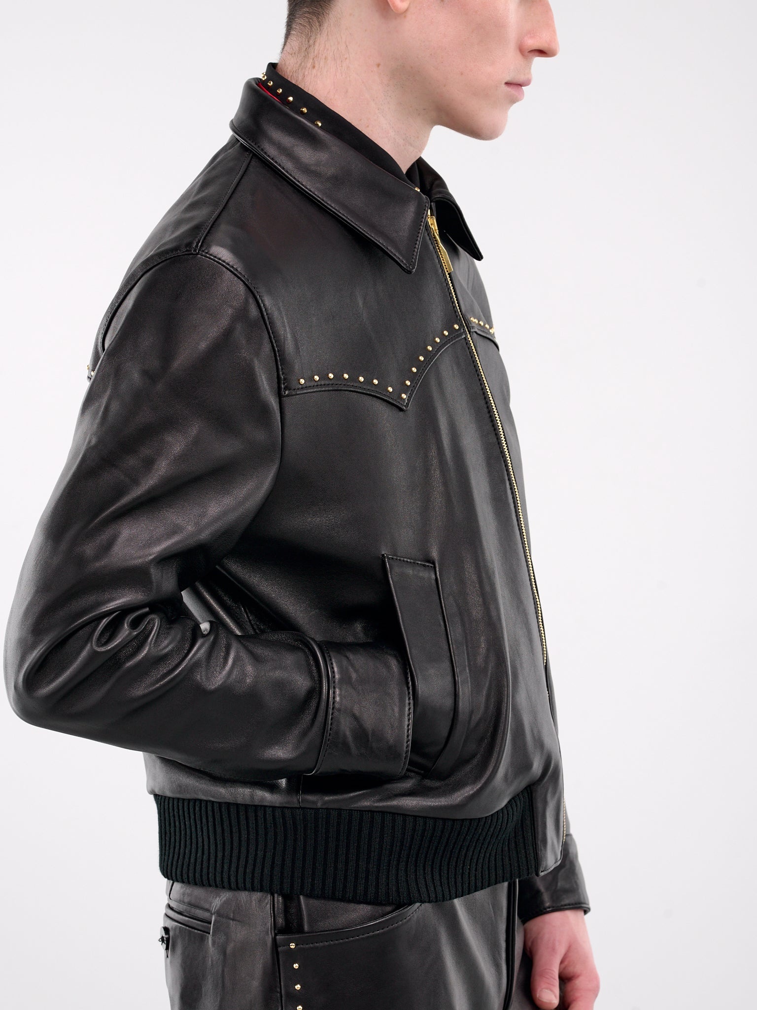 ERNEST W. BAKER Studded Western Harrington Jacket | REVERSIBLE