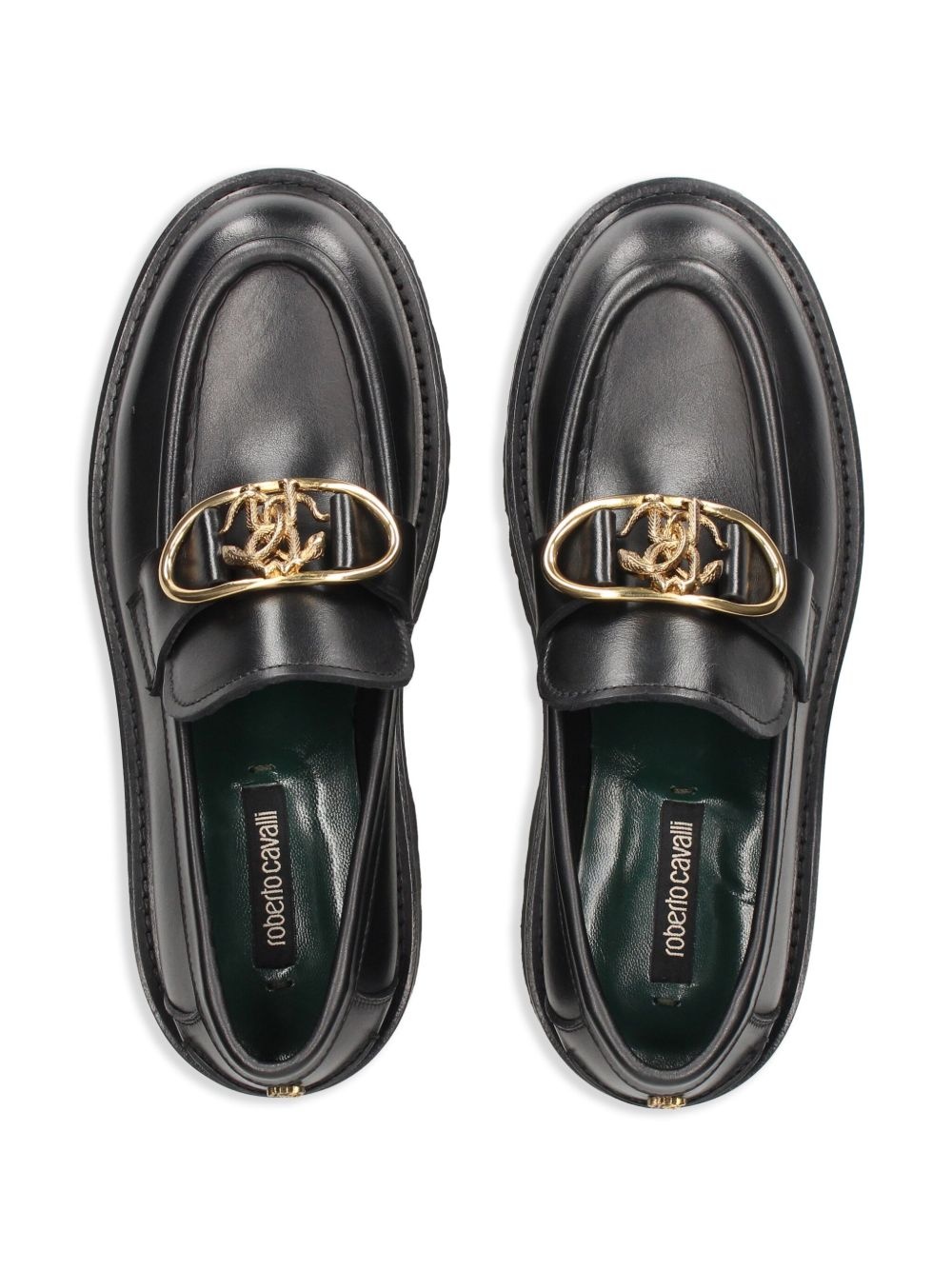logo-plaque loafers - 4