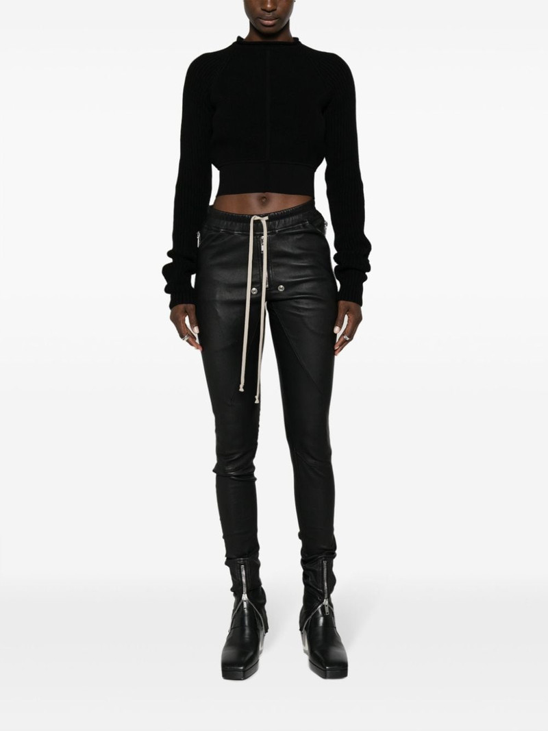 Rick Owens rolled-trim ribbed-knit jumper outlook