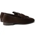 Chester Leather-Trimmed Suede Tasselled Loafers - 17