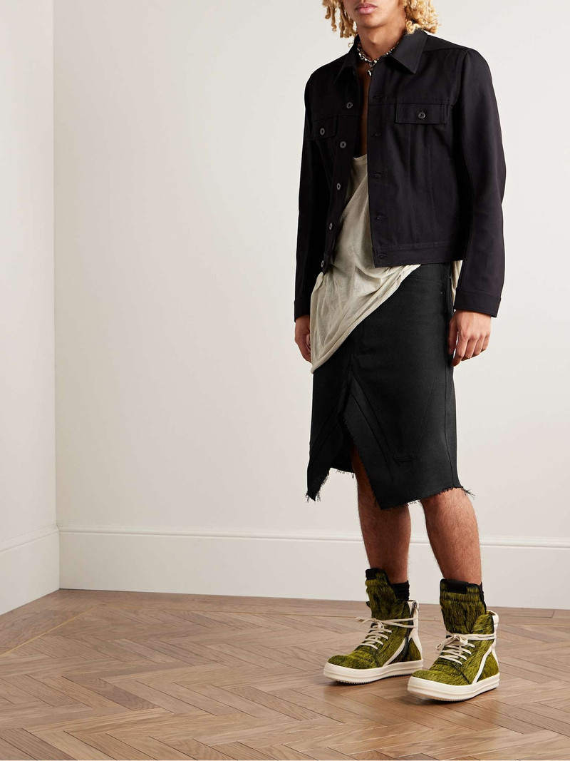 Rick Owens + Bonotto Frayed Mohair Skirt outlook