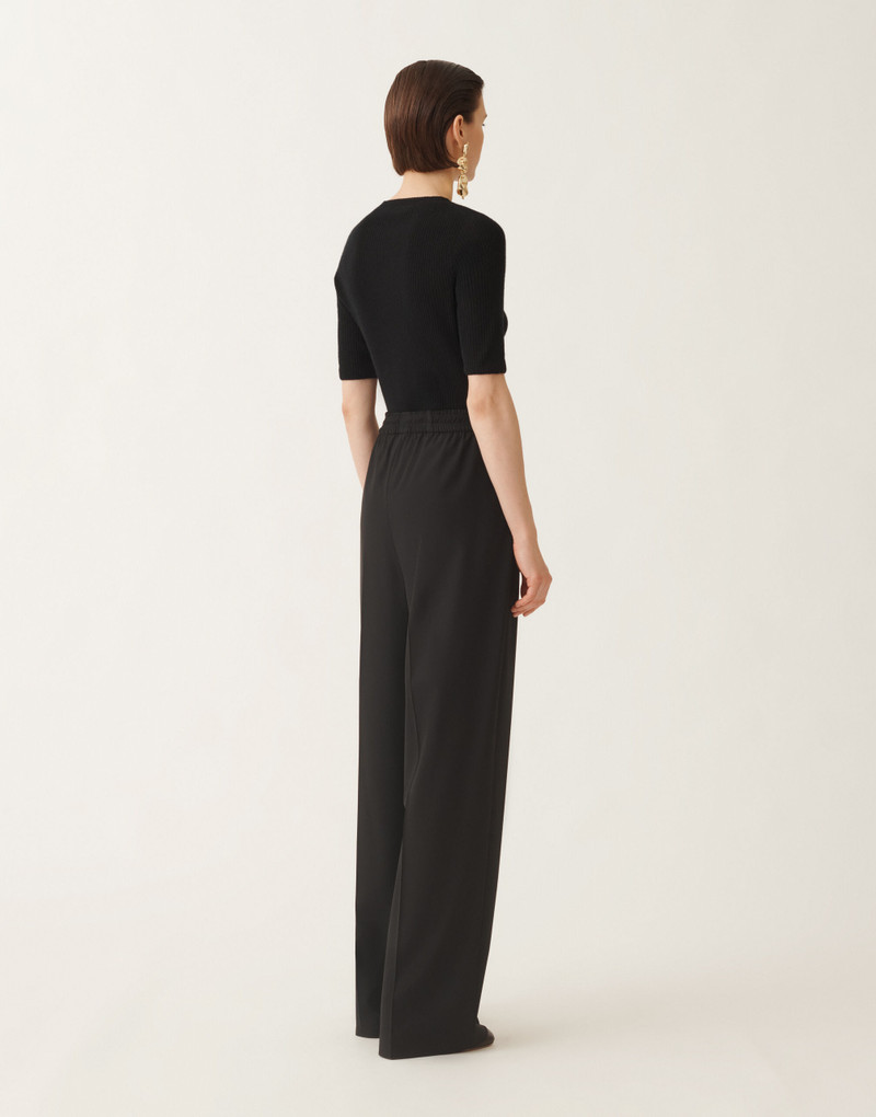 Jogger trousers in bi-stretch fresco wool 4