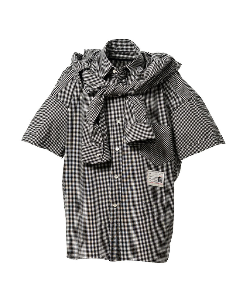 Sleeve Layered Check Shirt 17
