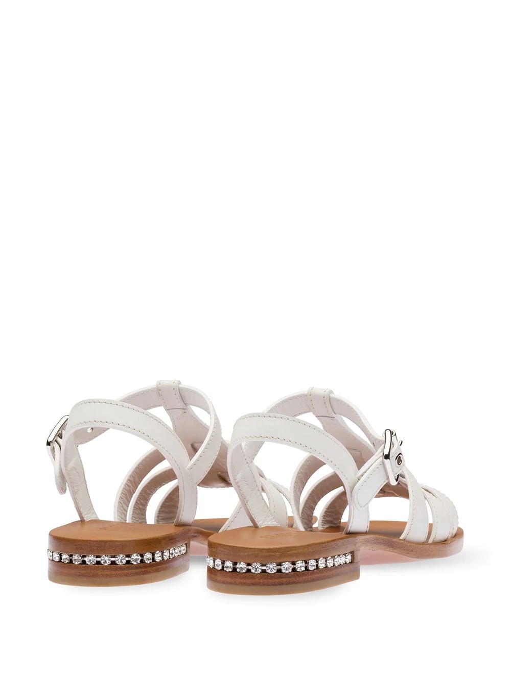 crystal embellished sandals - 3