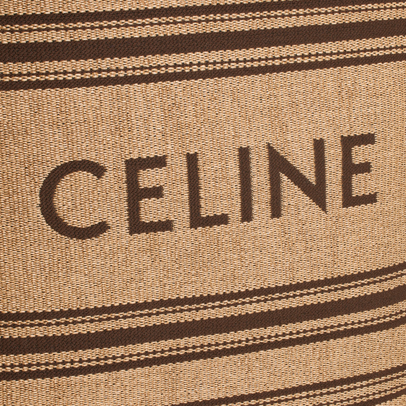 MUSEUM BAG in Textile with raffia effect and calfskin 4