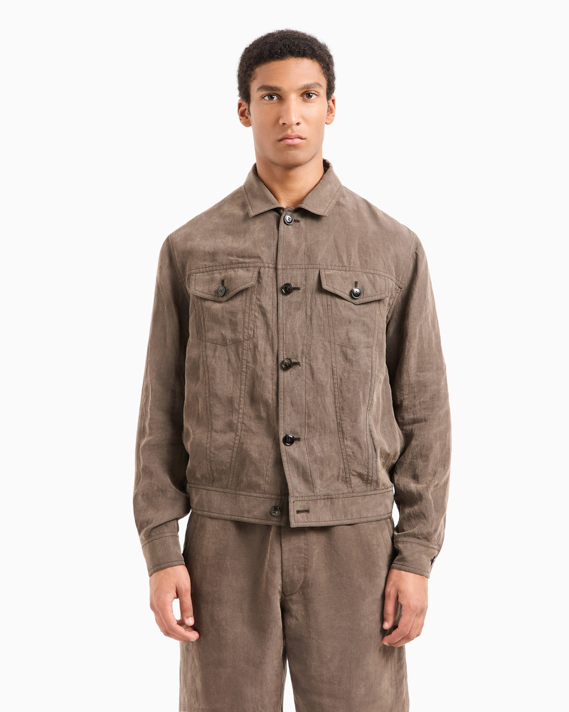 GIORGIO ARMANI FADED LYOCELL CANVAS BLOUSON outlook