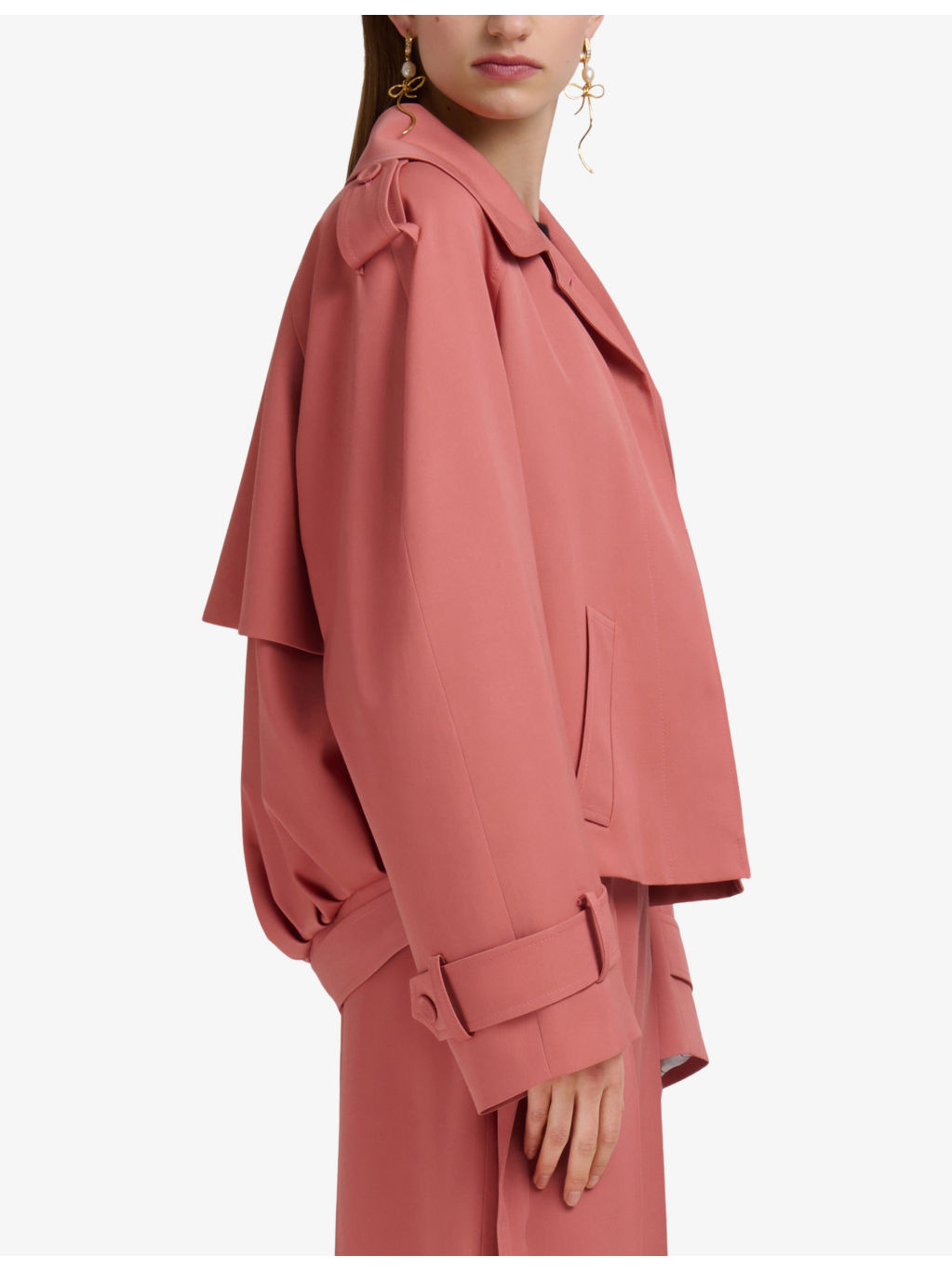 Relaxed-Fit Wool Trench Jacket - 3