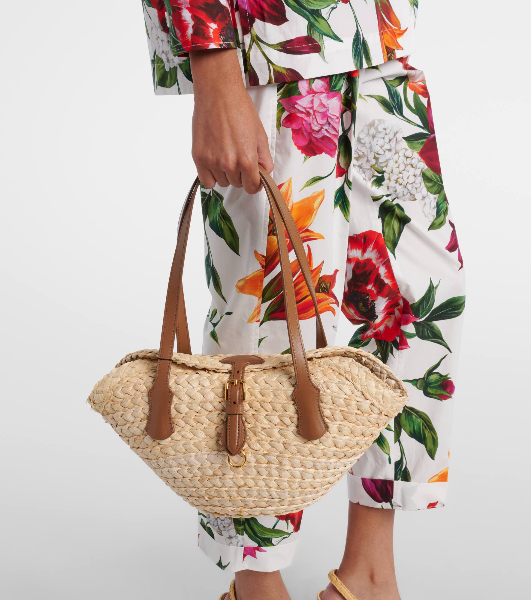 Capri Small raffia basket bag - 2
