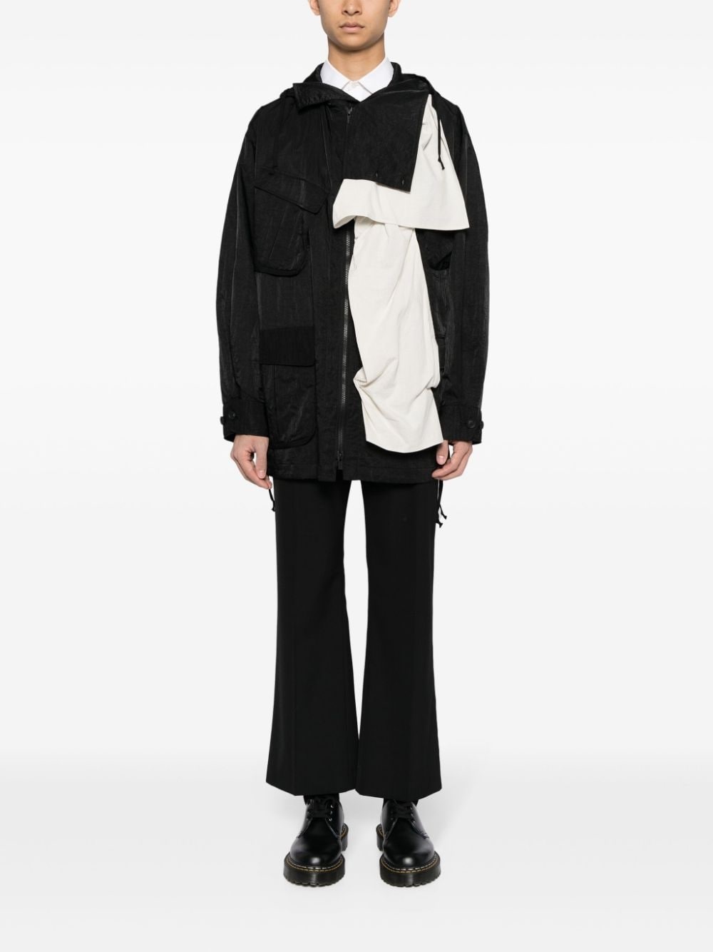 asymmetric hooded jacket - 2