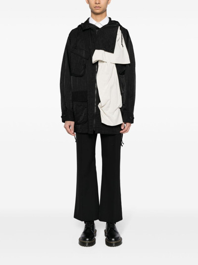 Yohji Yamamoto asymmetric hooded jacket outlook
