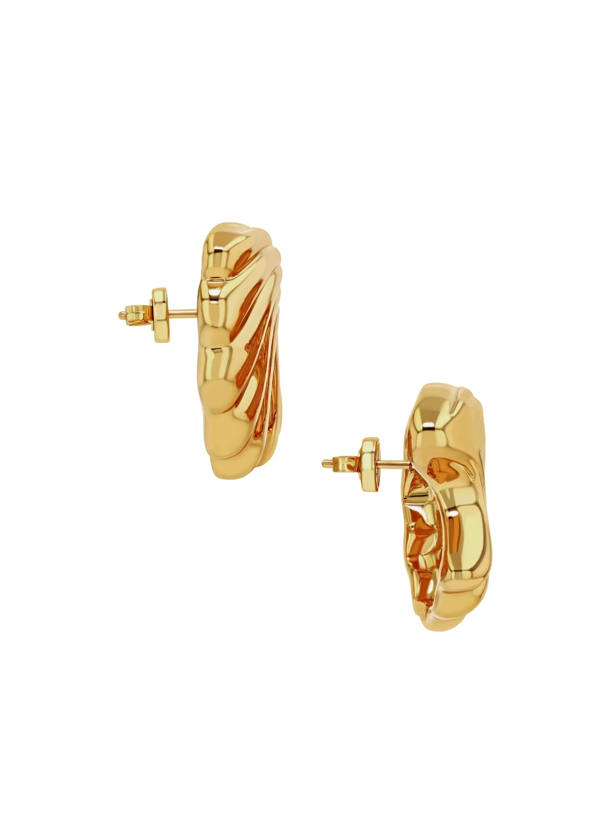 Anine Bing Curved Shell Earrings - 3