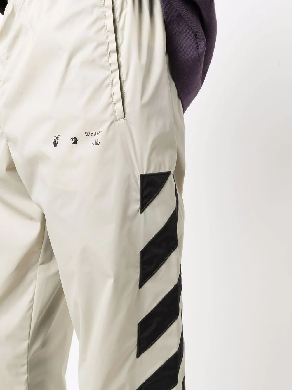 diagonal-stripe track pants - 5