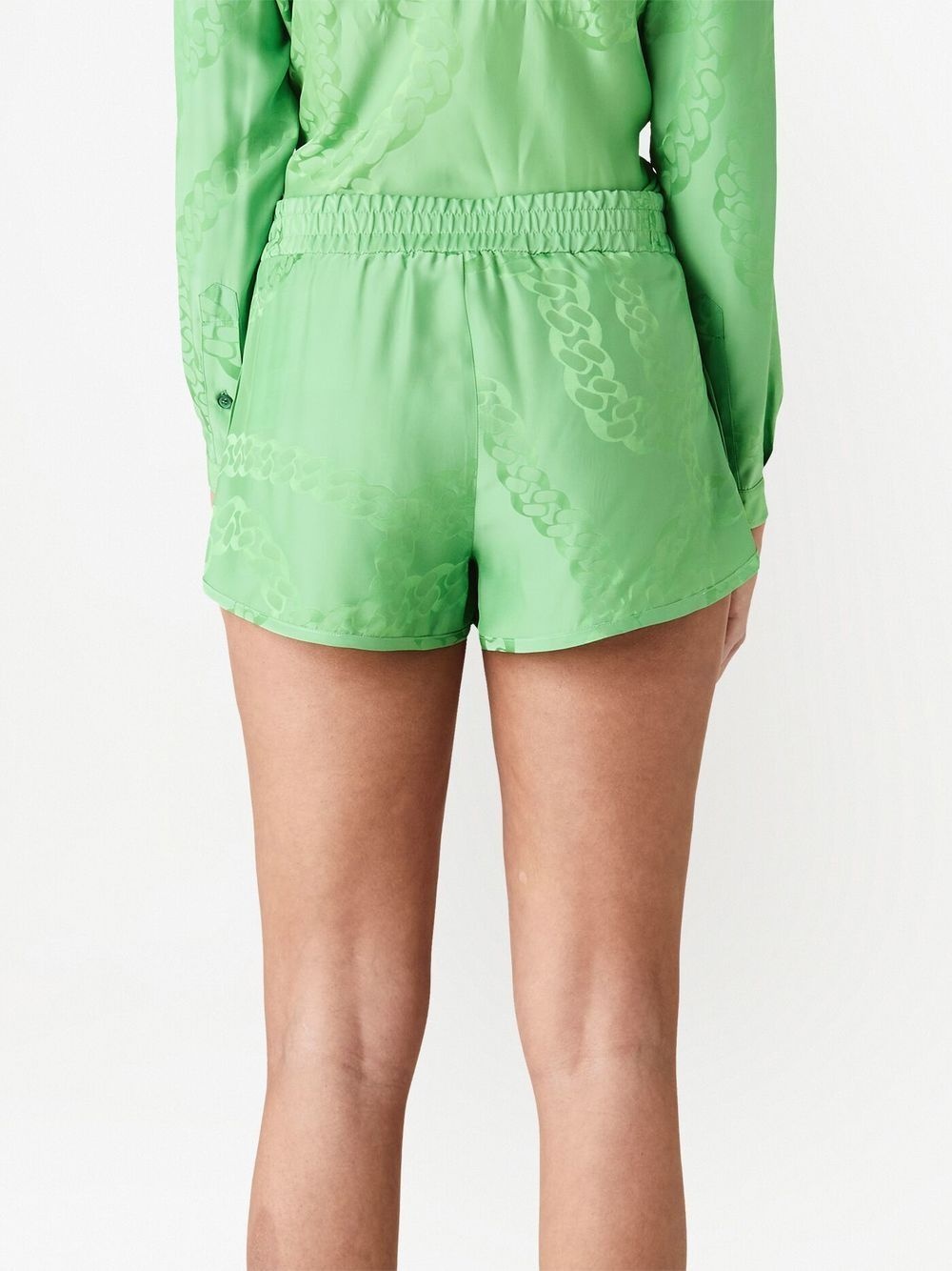 mid-rise satin finish shorts - 3
