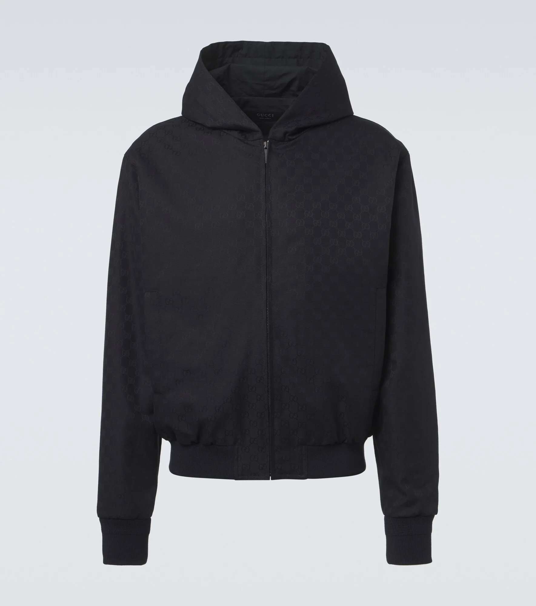 GG jacquard hooded cotton jacket - 1