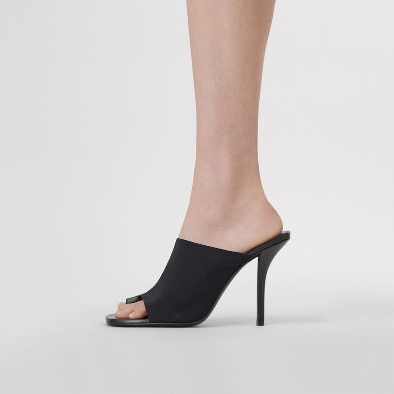 Stretch Jersey and Leather Mules 3