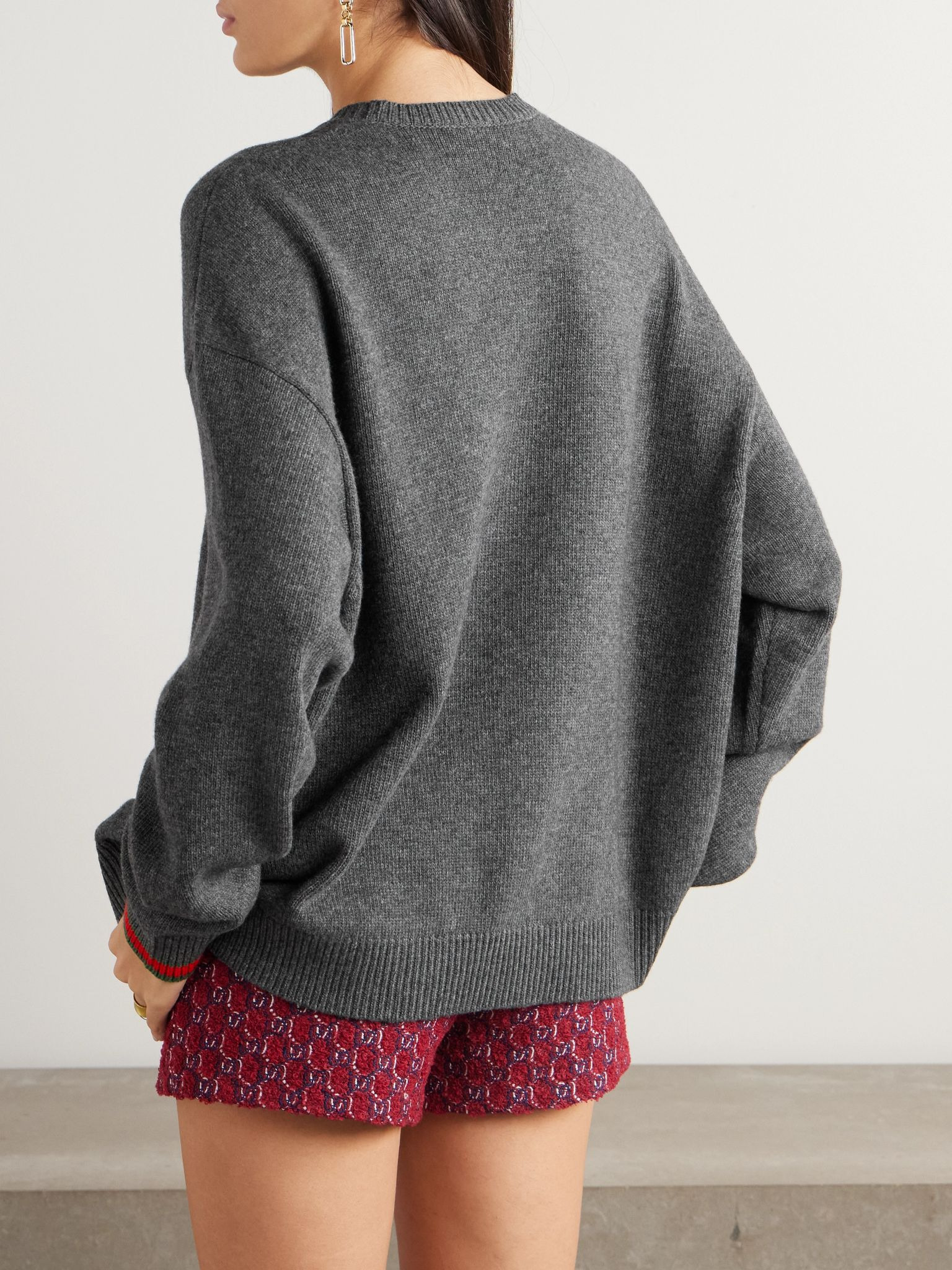 Wool and cashmere-blend sweater Gray - 4