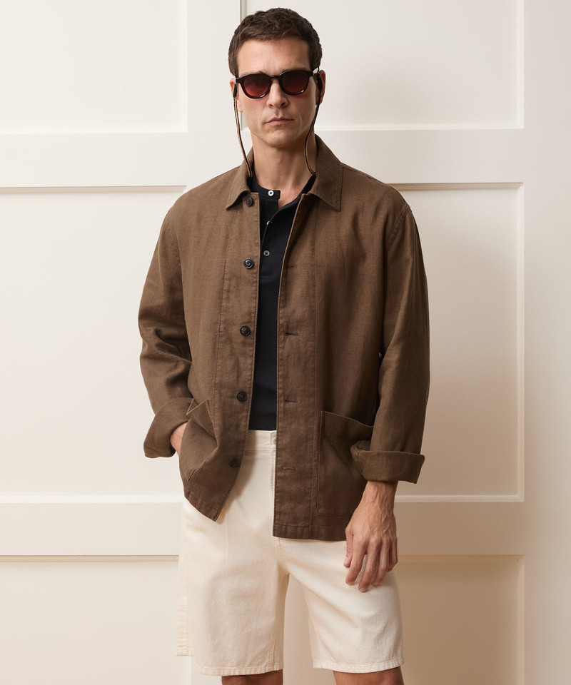 TODD SNYDER Linen Chore Coat outlook