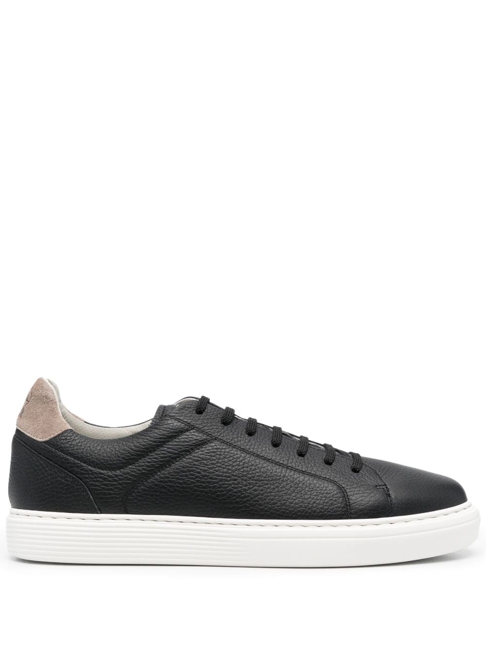 low-top leather sneakers - 1