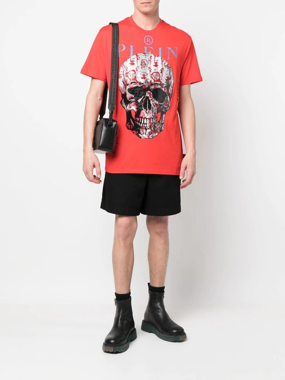 skull-print short-sleeve T-shirt - 2