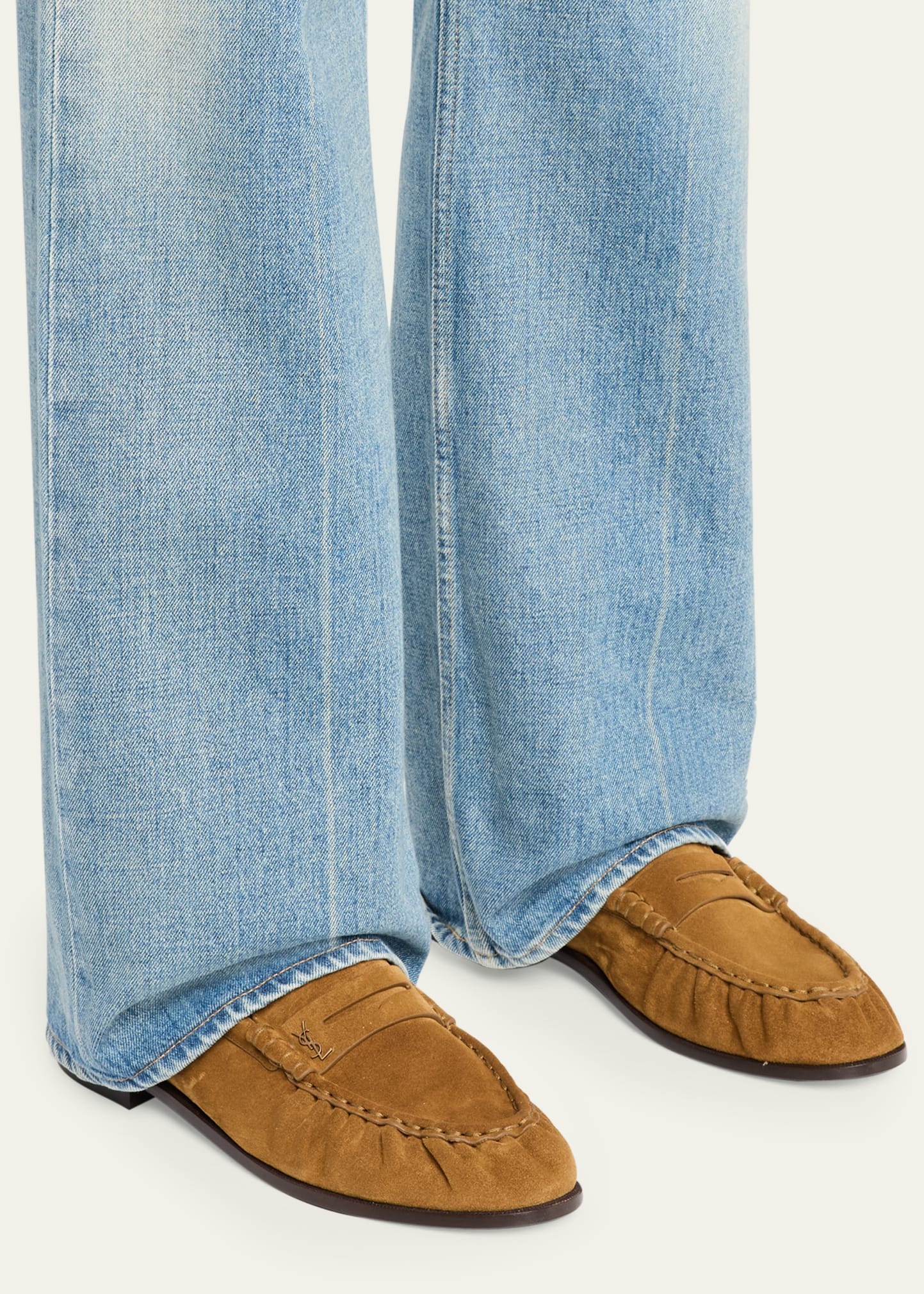 Men's Limited Edition Suede YSL Penny Loafers - 2