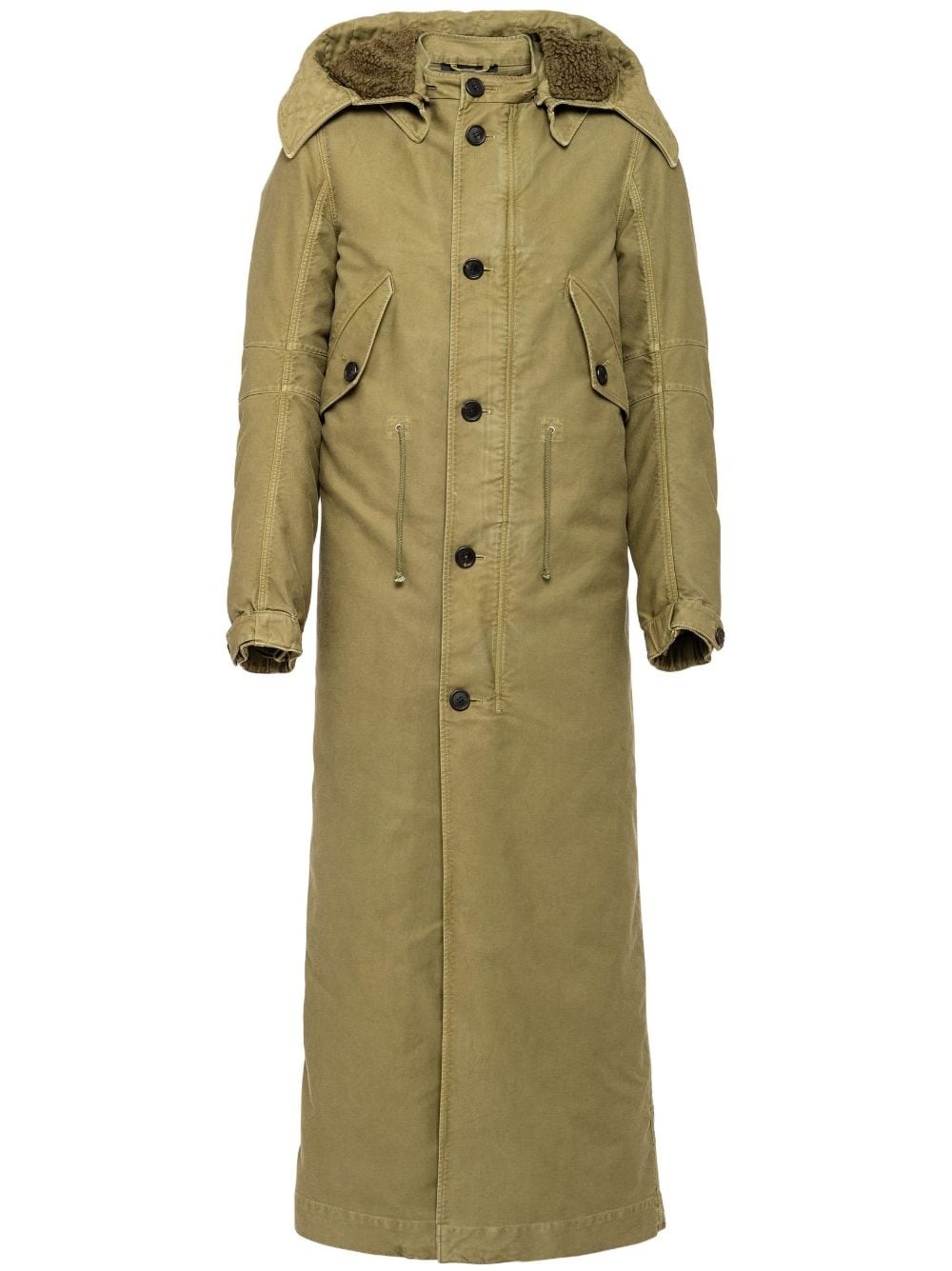 hooded long parka - 1