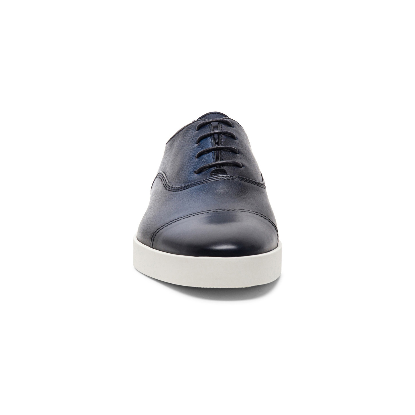 Men's polished blue leather Oxford shoe - 4