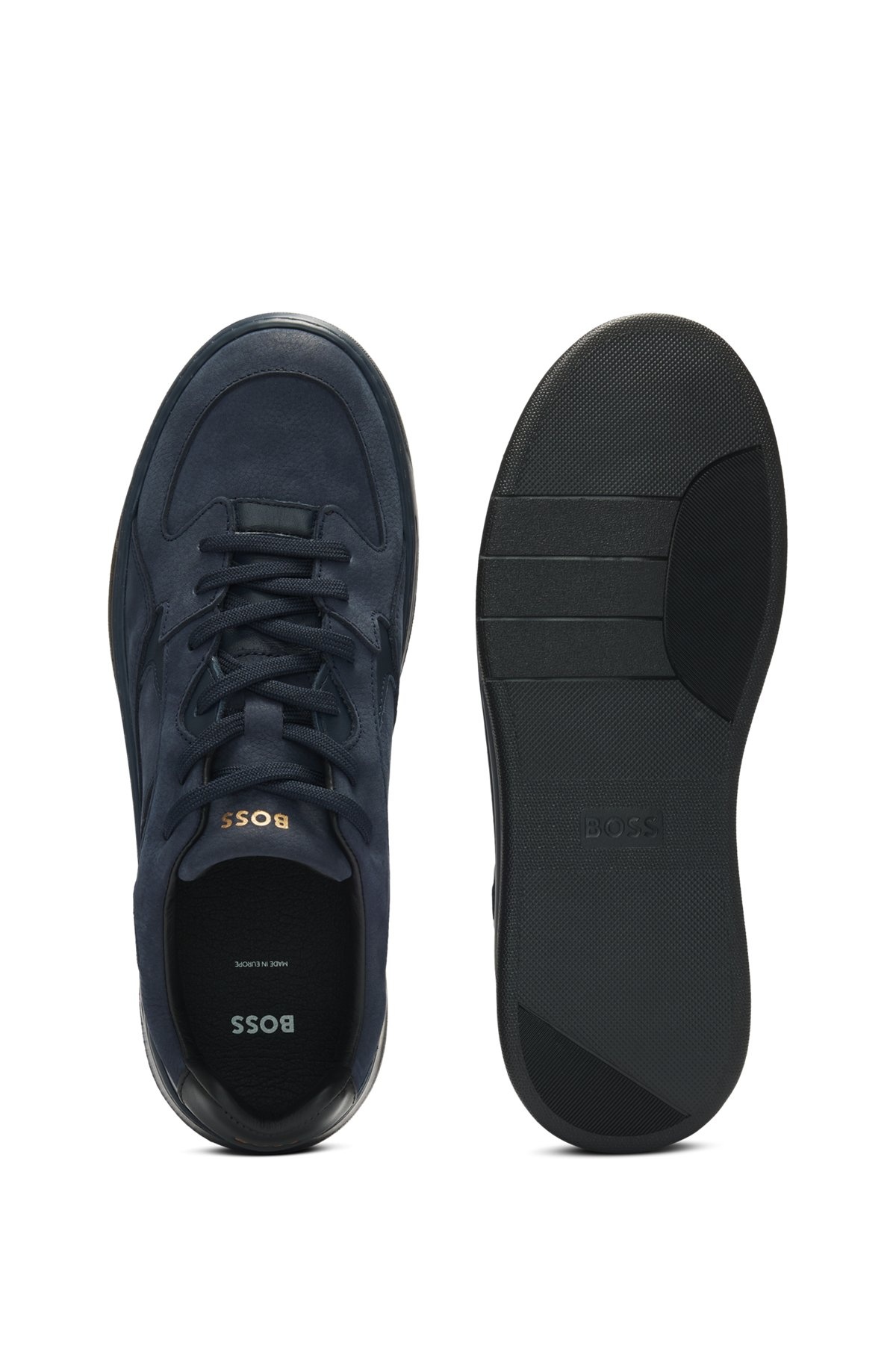 MIXED-MATERIAL TRAINERS WITH SUEDE AND LEATHER - 4