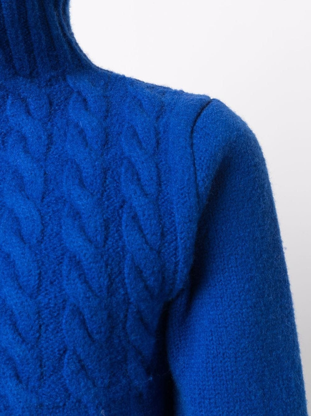 cable-knit roll-neck jumper - 5