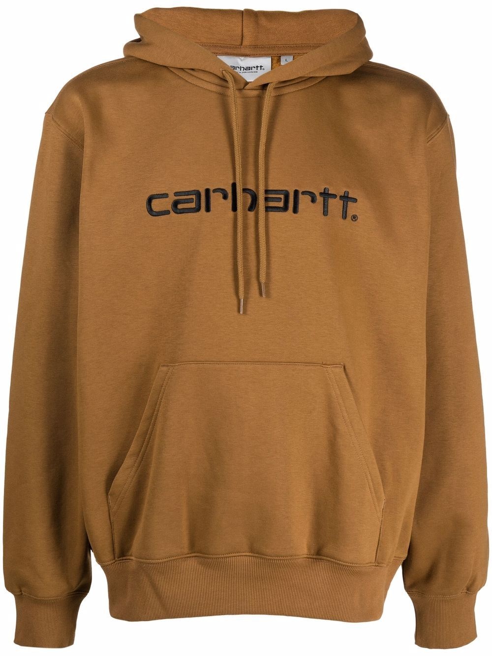 logo-print drawstring hoodie - 1