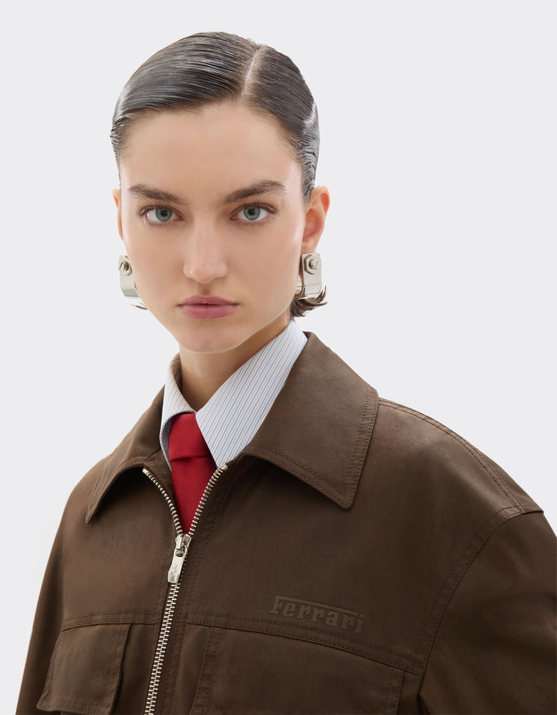 Technical gabardine jacket with a vintage effect 5