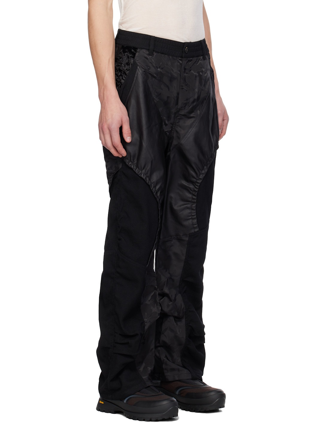 Black Flight Mix Trousers - 2