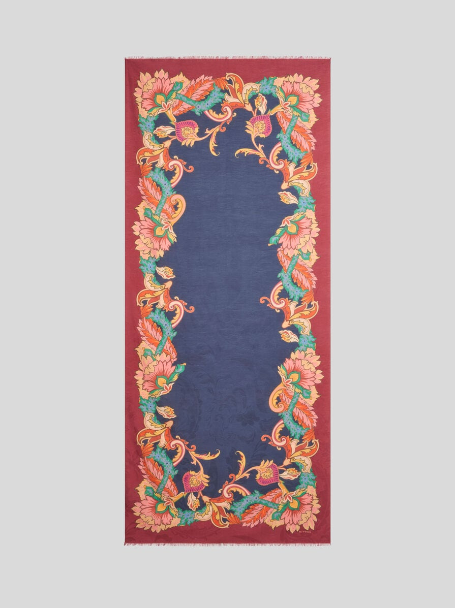 FLORAL JACQUARD SCARF - 2