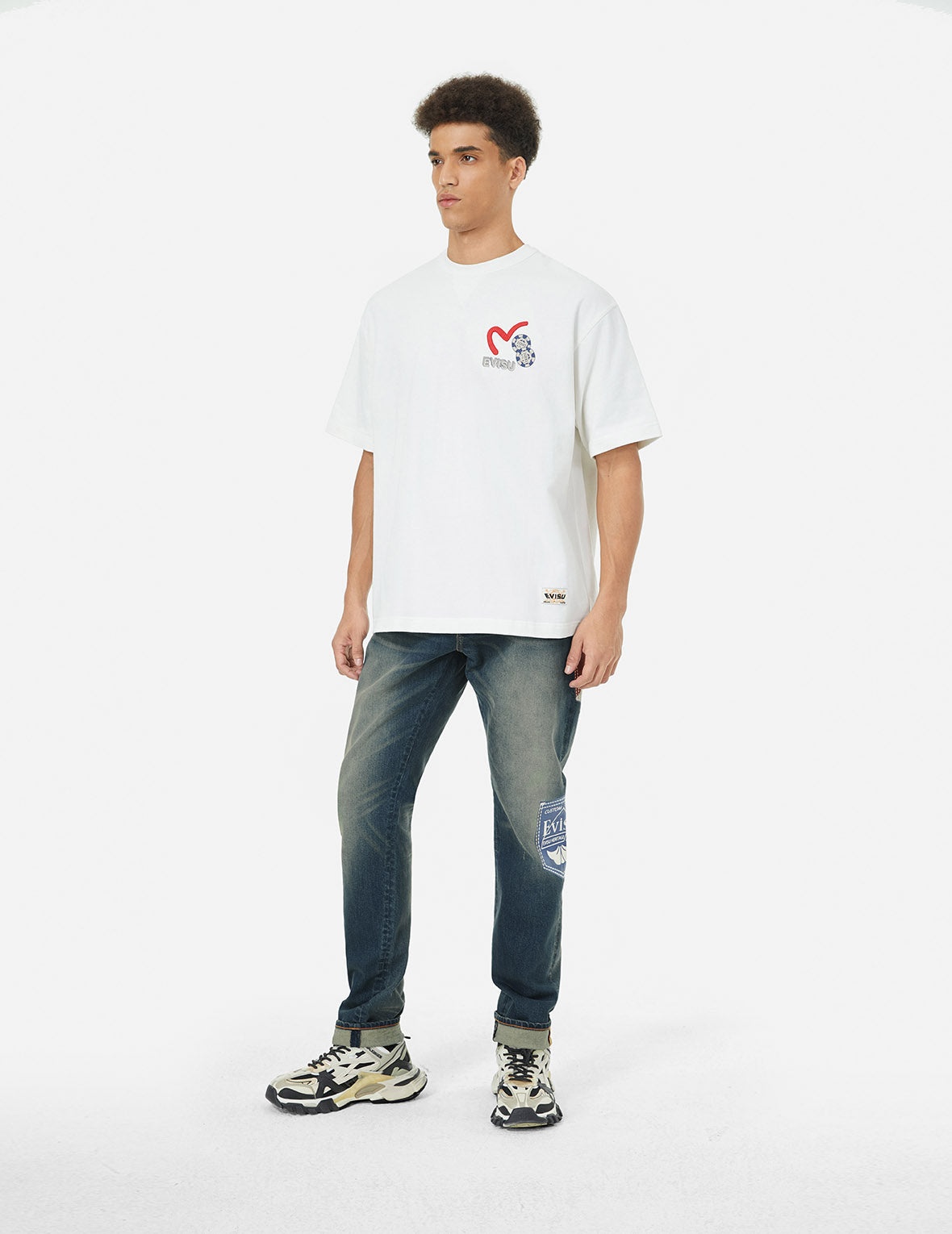 Ebisu Print and Multi-Pocket Carrot Fit Jeans #2017 - 4