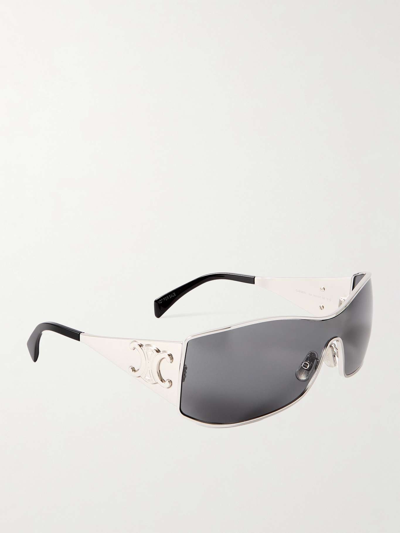 Rectangular-frame silver-tone sunglasses - 2