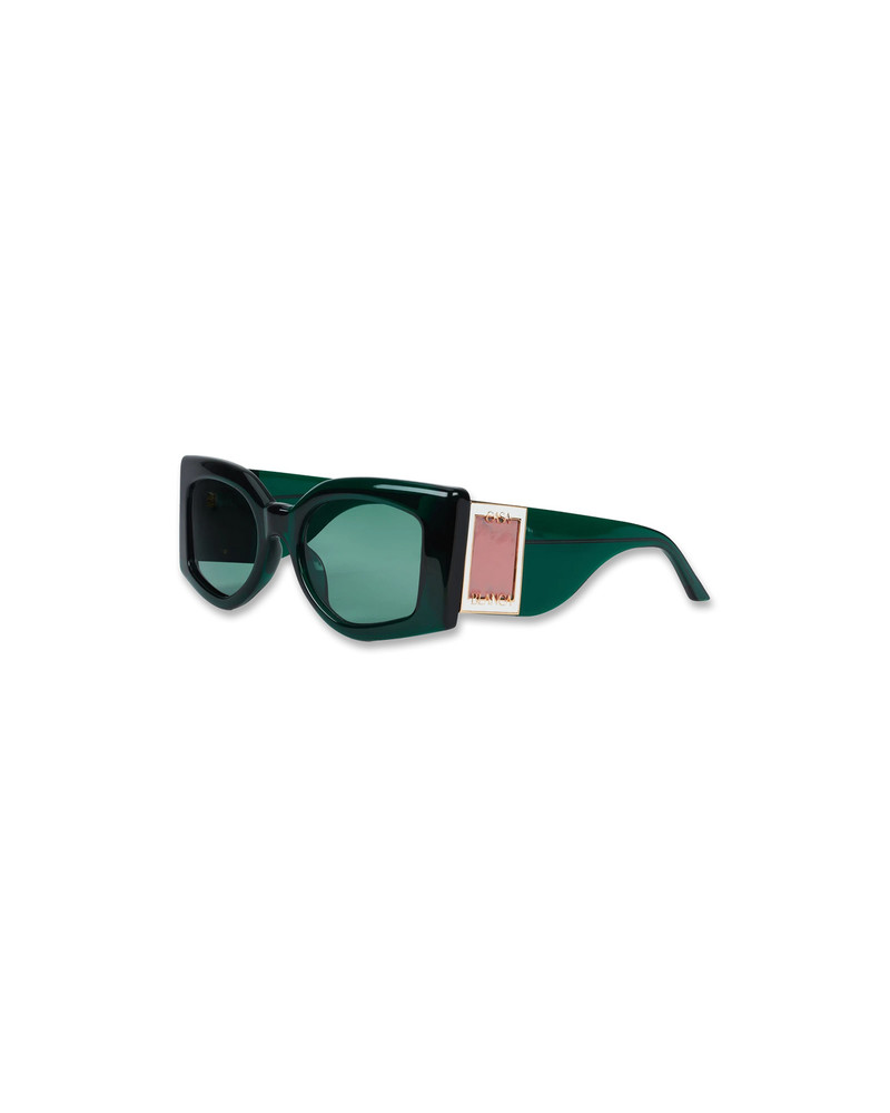 Dark Green & Pink The Magazine Sunglasses 1