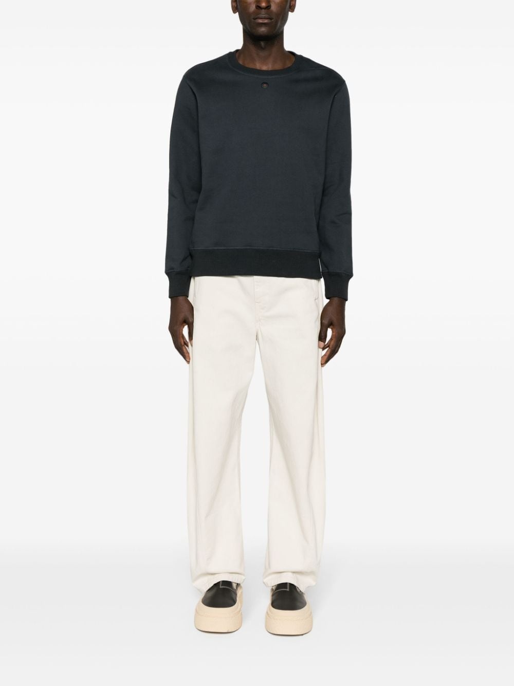 Hole cotton sweatshirt - 2