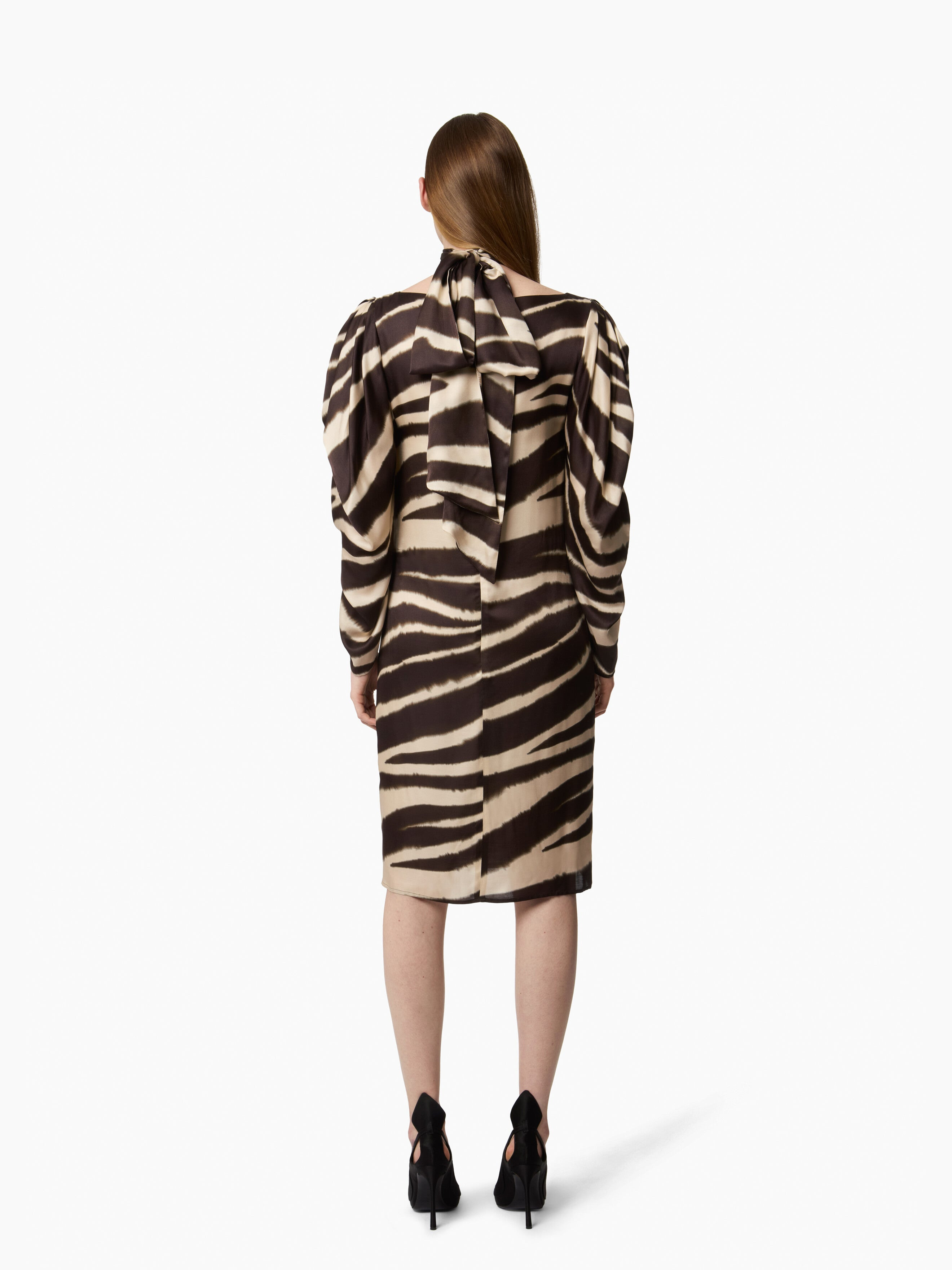 Midi Satin Dress - 4