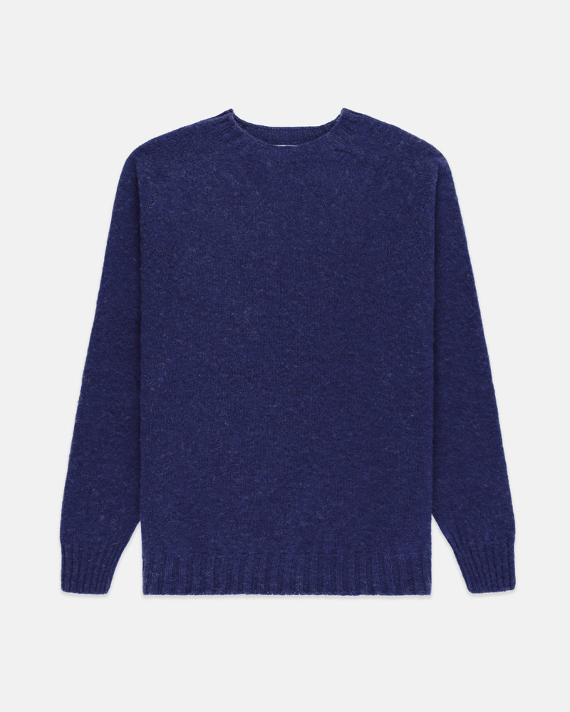 J. PRESS MADE-IN-SCOTLAND DARK BLUE SHAGGY DOG SWEATER  - TRIM FIT outlook