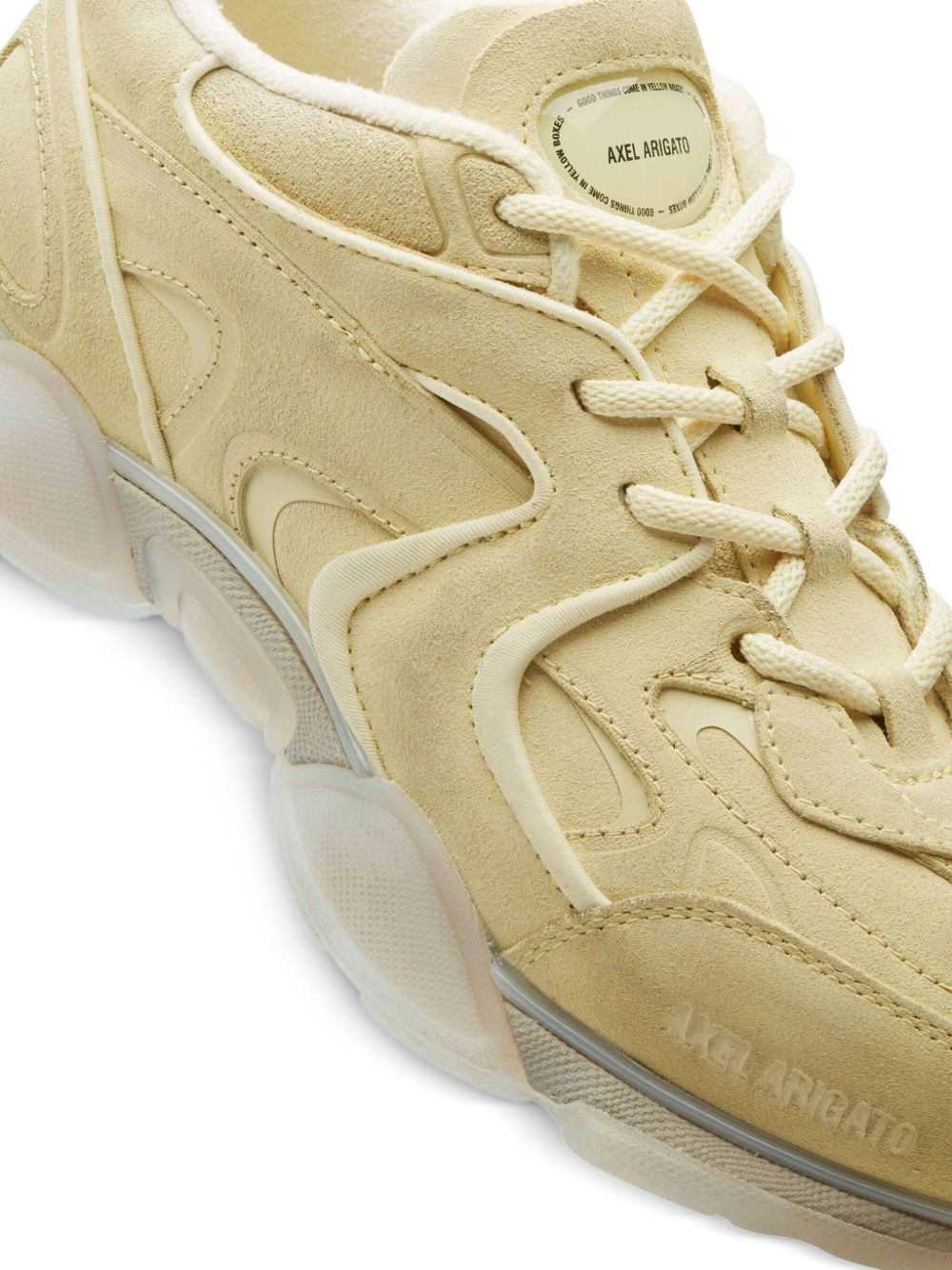 leather panelled lace-up sneakers - 4