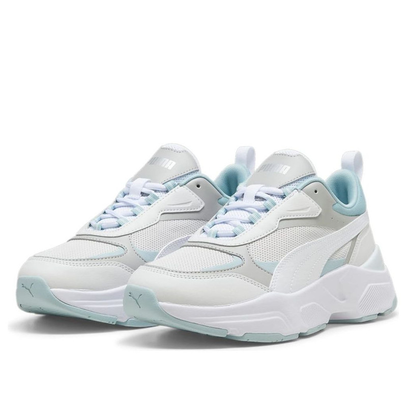(WMNS) PUMA Cassia 'Grey White Turquoise' 384647-20 3