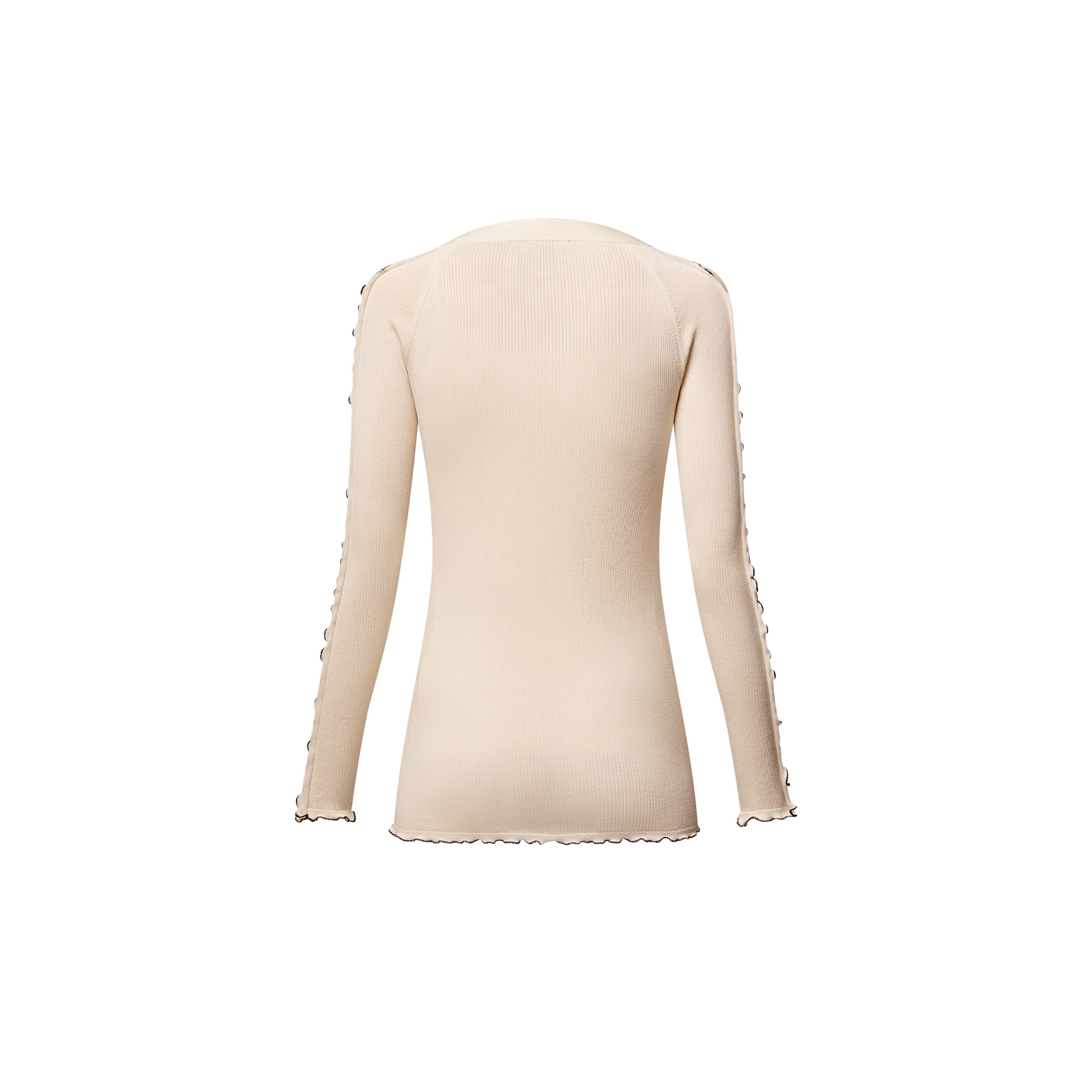 Contrastil Frill Cardigan - 3
