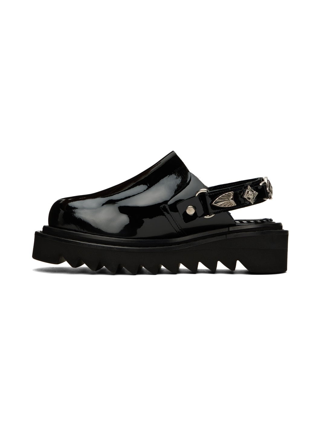 Black Embellished Loafers - 3