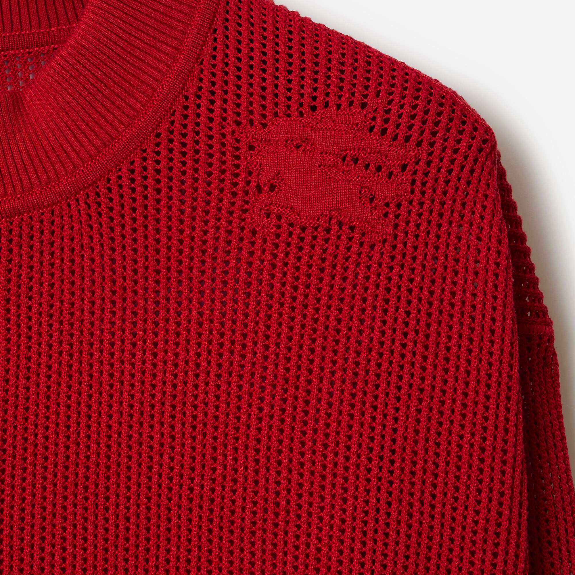 Silk Cotton Mesh Sweater - 6