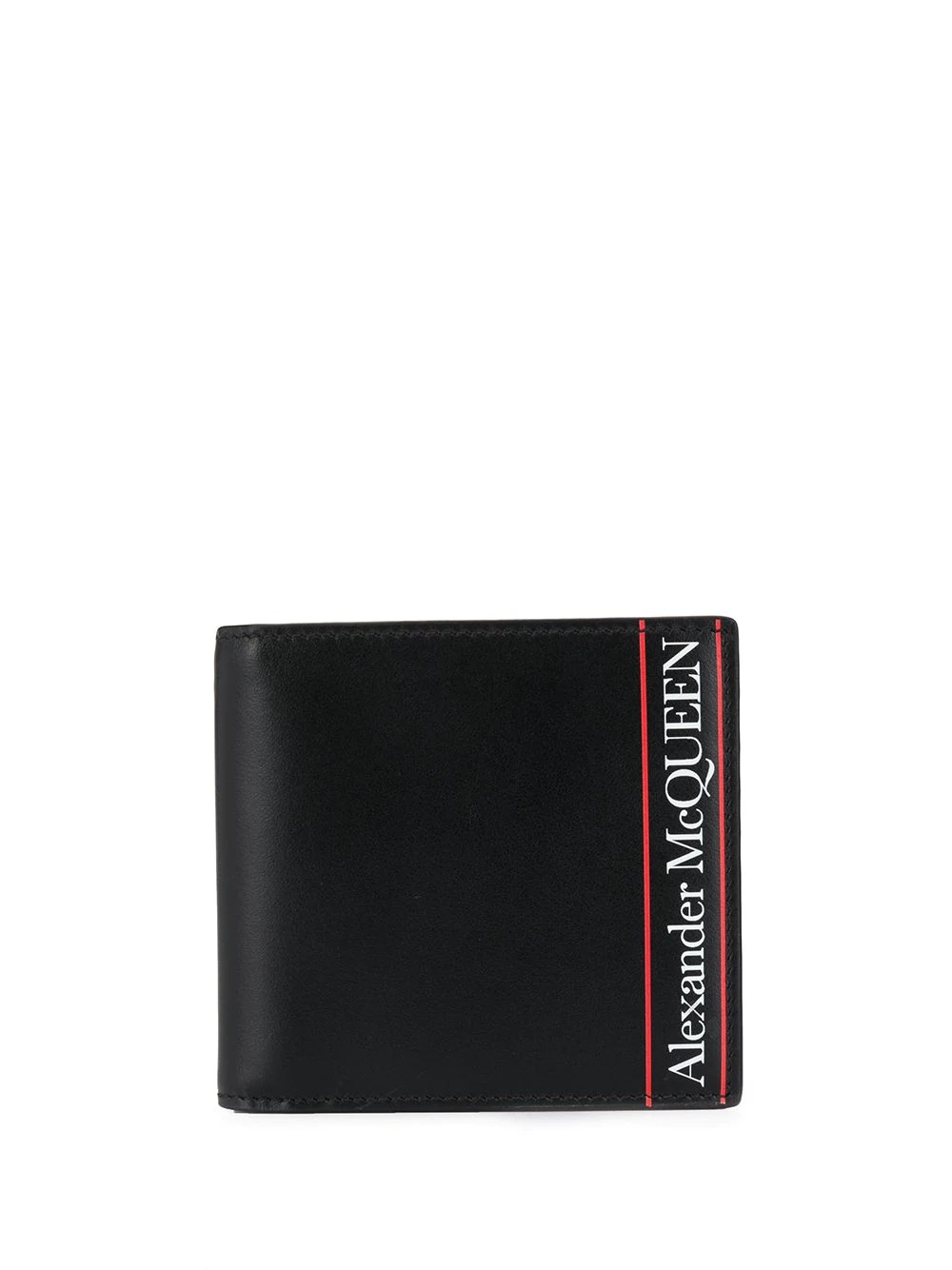 striped detailed logo wallet - 1