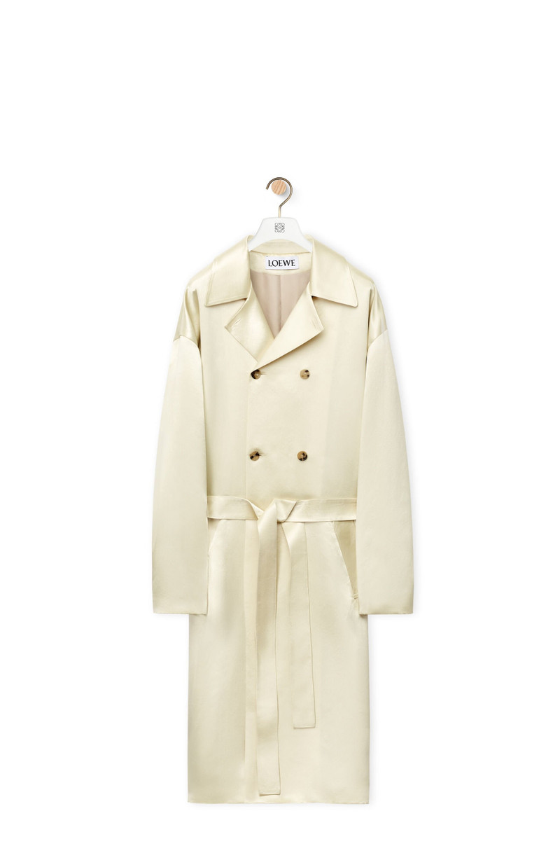 Trench coat in technical satin 1