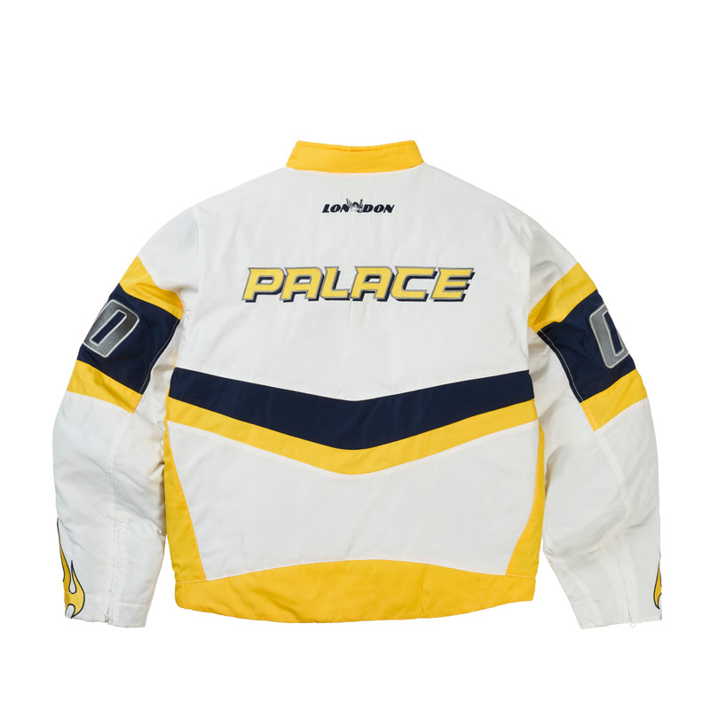 PALACE RIZLA RACE JACKET WHITE 3