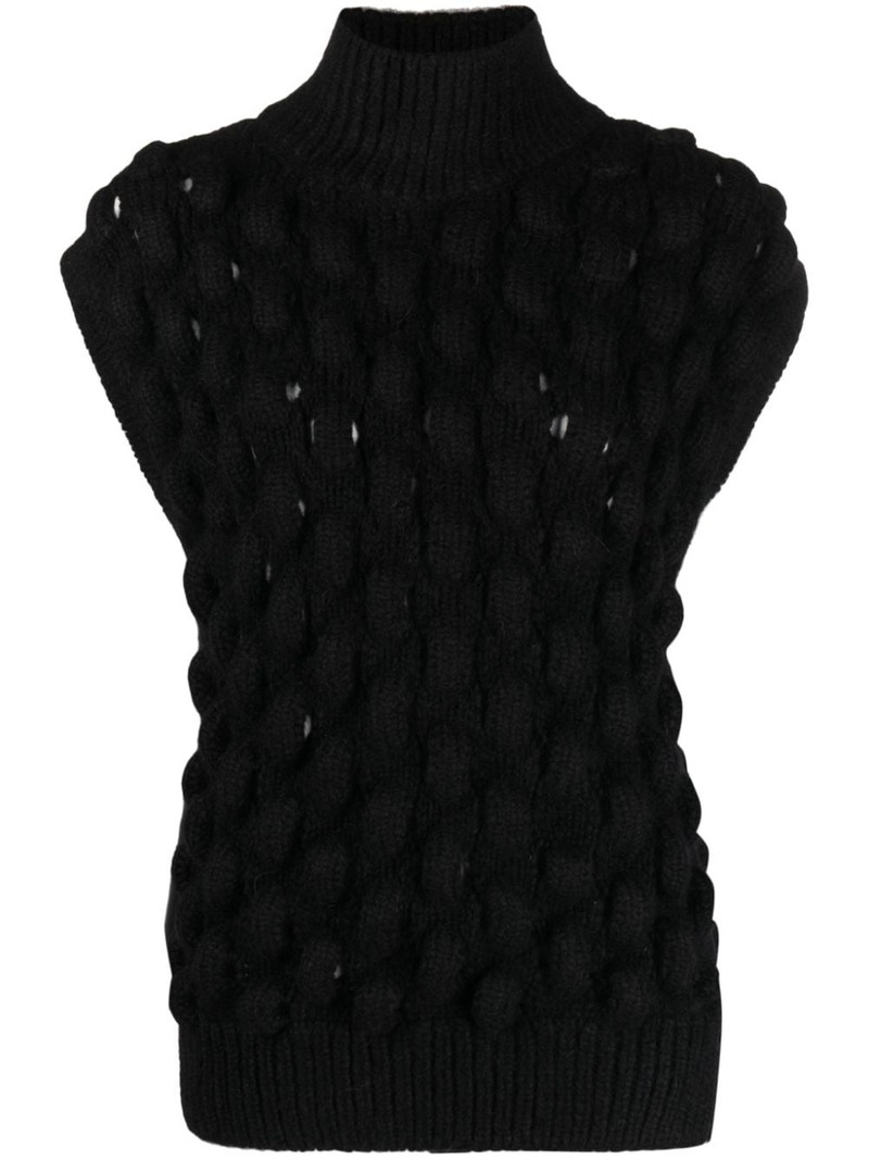 sleeveless turtleneck jumper 1