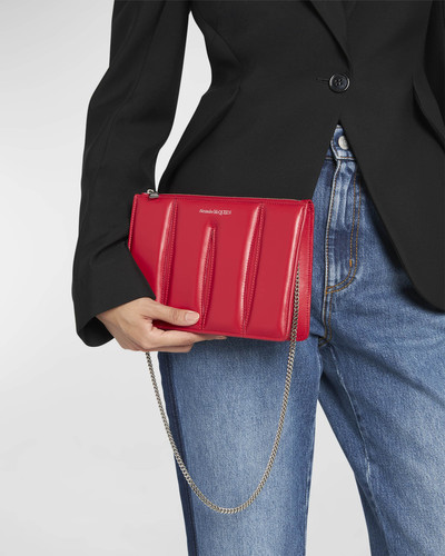 Alexander McQueen The Slash Zip Leather Pouch Shoulder Bag outlook
