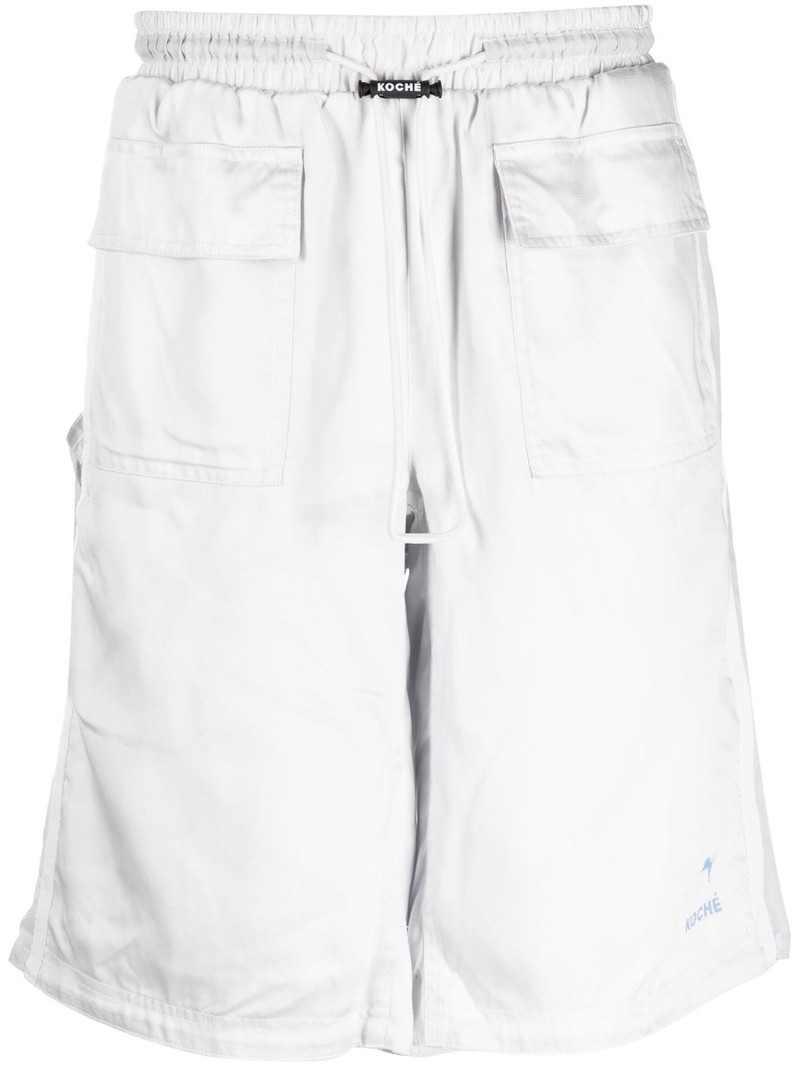 logo-buckle track shorts 1