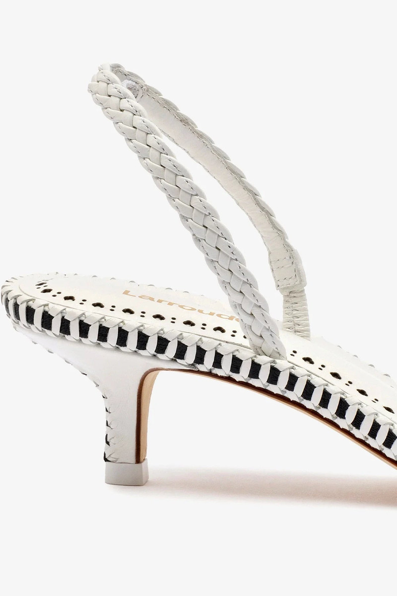 Mini Annie Sandal In White Leather 4
